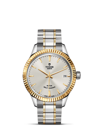 Tudor - 12313-0003  Style 34 Stainless Steel / Yellow Gold / Fluted / Silver / Bracelet