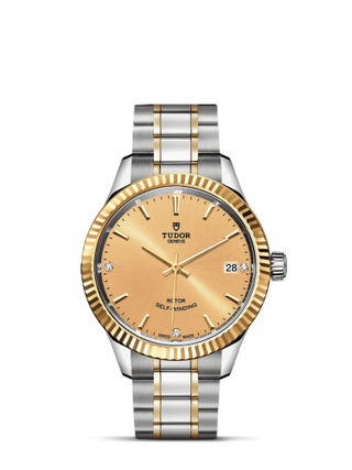 Tudor - 12313-0007  Style 34 Stainless Steel / Yellow Gold / Fluted / Champagne-Diamond / Bracelet