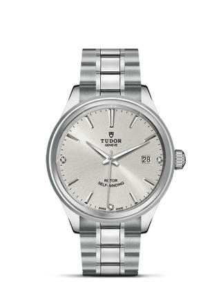 Tudor - 12500-0003  Style 38 Stainless Steel / Silver-Diamond / Bracelet