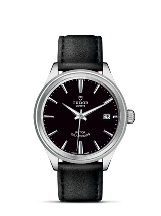 Tudor - 12500-0006  Style 38 Stainless Steel / Black / Strap