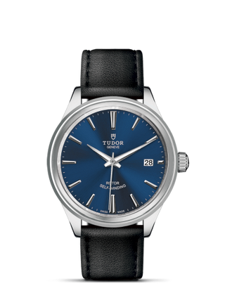 Tudor - 12500-0010  Style 38 Stainless Steel / Blue / Strap