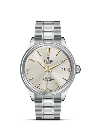 Tudor - 12500-0019  Style 38 Stainless Steel / Silver-Diamond / Bracelet