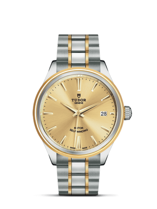 Tudor - 12503-0001  Style 38 Stainless Steel / Yellow Gold / Champagne / Bracelet