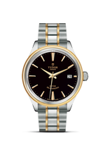 Tudor Style 38 Stainless Steel / Yellow Gold / Black / Strap (12503-0003)