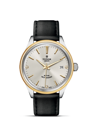 Tudor - 12503-0011  Style 38 Stainless Steel / Yellow Gold / Silver-Diamond / Strap