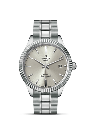 Tudor - 12510-0001  Style 38 Stainless Steel / Fluted / Silver / Bracelet