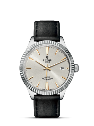 Tudor - 12510-0023  Style 38 Stainless Steel / Fluted / Silver / Strap