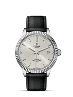 Tudor Style 38 Stainless Steel / Fluted / Silver / Strap (12510-0024)