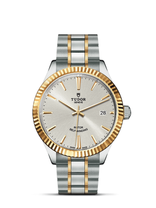 Tudor - 12513-0003  Style 38 Stainless Steel / Yellow Gold / Fluted / Silver / Bracelet