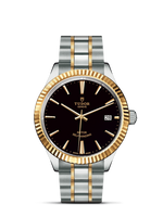 Tudor Style 38 Stainless Steel / Yellow Gold / Silver-Diamond / Strap (12513-0005)