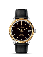 Tudor Style 34 Stainless Steel / Yellow Gold / Champagne / Strap (12513-0022)