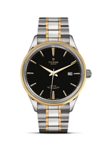 Tudor Style 41 Stainless Steel / Yellow Gold / Black / Strap (12703-0003)