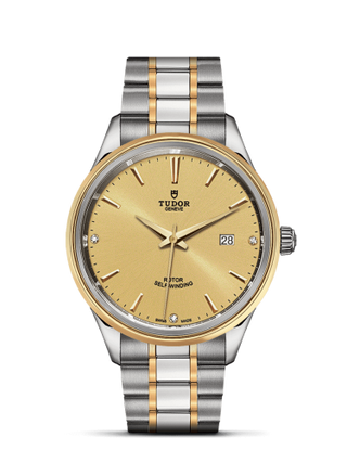 Tudor - 12703-0004  Style 41 Stainless Steel / Yellow Gold / Champagne-Diamond / Bracelet