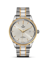 Tudor Style 41 Stainless Steel / Yellow Gold / Silver-Diamond / Strap (12703-0005)