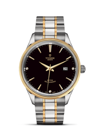 Tudor - 12703-0006  Style 41 Stainless Steel / Yellow Gold / Black-Diamond / Bracelet