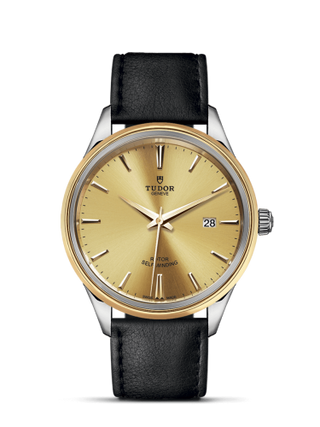 Tudor - 12703-0007  Style 41 Stainless Steel / Yellow Gold / Champagne / Strap