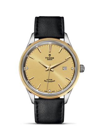 Tudor - 12703-0010  Style 41 Stainless Steel / Yellow Gold / Champagne-Diamond / Strap