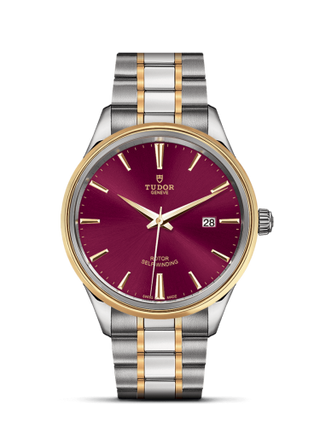 Tudor - 12703-0013  Style 41 Stainless Steel / Yellow Gold / Burgundy / Bracelet