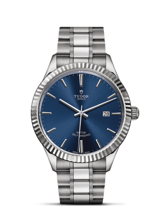 Tudor - 12710-0013  Style 41 Stainless Steel / Fluted / Blue / Bracelet