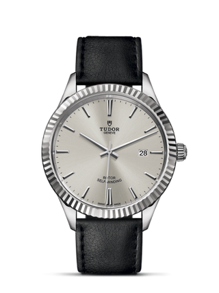 Tudor - 12710-0021  Style 41 Stainless Steel / Fluted / Silver / Strap