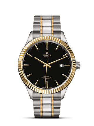 Tudor - 12713-0005  Style 41 Stainless Steel / Yellow Gold / Fluted / Black / Bracelet