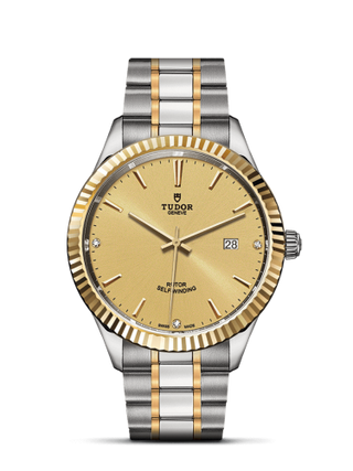 Tudor - 12713-0007  Style 41 Stainless Steel / Yellow Gold / Fluted / Champagne-Diamond / Bracelet