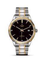 Tudor Style 41 Stainless Steel / Burgundy-Diamond / Bracelet (12713-0011)