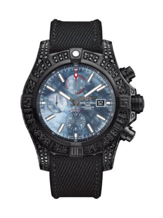 Breitling - M13371BU.BE52.264S  Super Avenger II Diamondworks / Black Steel / Blue MOP / Military