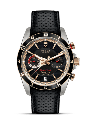 Tudor - 20551N-0002  Grantour Flyback Stainless Steel / Pink Gold / Black / Strap