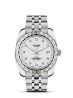 Tudor Classic 38 Stainless Steel / Fluted / Silver-Diamond / Bracelet (21010-0015)