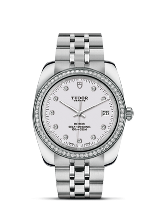 Tudor - 21020-0001  Classic 38 Stainless Steel / Diamond / White-Diamond / Bracelet