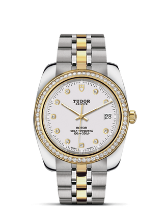 Tudor - 21023-0002  Classic 38 Stainless Steel / Yellow Gold / Diamond / White-Diamond / Bracelet