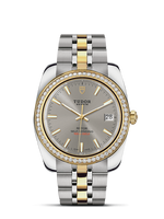 Tudor Classic 38 Stainless Steel / Yellow Gold / Fluted / Silver-Diamond / Bracelet (21023-0005)