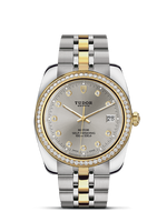 Tudor Classic 38 Stainless Steel / Yellow Gold / Fluted / Black-Diamond / Bracelet (21023-0006)