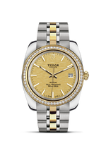 Tudor Classic 38 Stainless Steel / Yellow Gold / Diamond / Black / Bracelet (21023-0009)