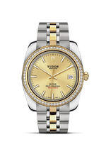 Tudor Classic 38 Stainless Steel / Yellow Gold / Fluted / Champagne / Bracelet (21023-0011)