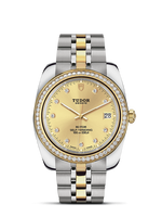 Tudor Classic 38 Stainless Steel / Yellow Gold / Fluted / Champagne-Diamond / Bracelet (21023-0012)