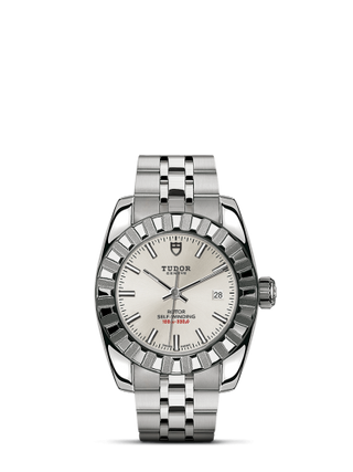 Tudor - 22010-0002  Classic 28 Stainless Steel / Fluted / Silver / Bracelet