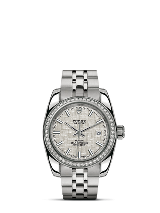 Tudor - 22020-0002  Classic 28 Stainless Steel / Diamond / Silver / Bracelet