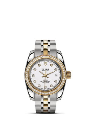 Tudor - 22023-0002  Classic 28 Stainless Steel / Yellow Gold / Diamond / White-Diamond / Bracelet