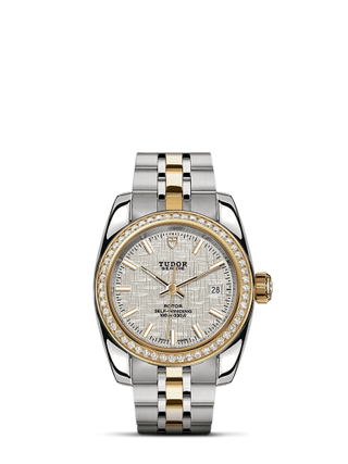 Tudor - 22023-0003  Classic 28 Stainless Steel / Yellow Gold / Diamond / Silver / Bracelet