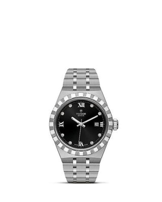 Tudor - 28300-0004  Royal Date 28 Stainless Steel / Black - Diamond