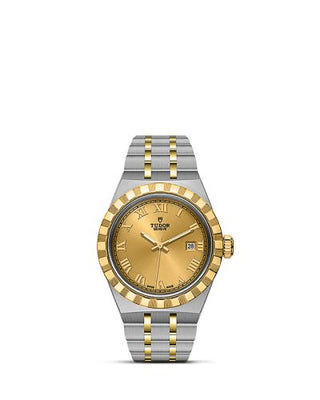 Tudor - 28303-0004  Royal Date 28 Stainless Steel / Yellow Gold / Champagne - Roman