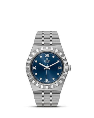 Tudor - 28400-0007  Royal Date 34 Stainless Steel / Blue - Diamond