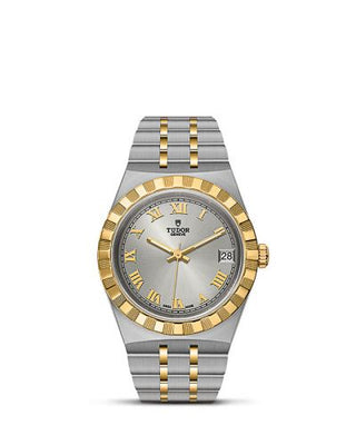 Tudor - 28403-0001  Royal Date 34 Stainless Steel / Yellow Gold / Silver - Roman