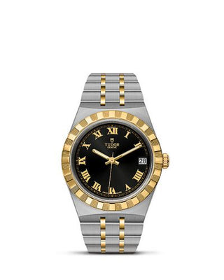 Tudor - 28403-0003  Royal Date 34 Stainless Steel / Yellow Gold / Black - Roman