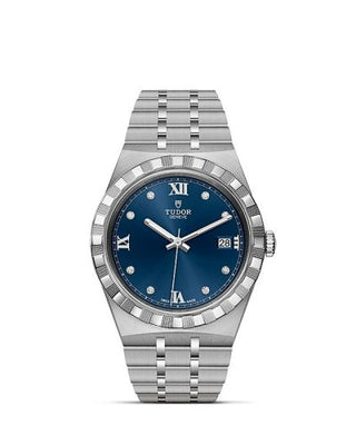 Tudor - 28500-0006  Royal Date 38 Stainless Steel / Blue - Diamond