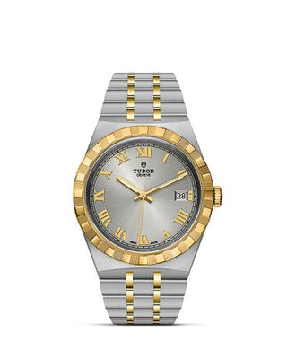 Tudor - 28503-0001  Royal Date 38 Stainless Steel / Yellow Gold / Silver - Roman