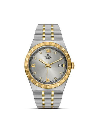 Tudor - 28503-0002  Royal Date 38 Stainless Steel / Yellow Gold / Silver - Diamond