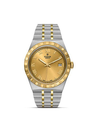 Tudor - 28503-0003  Royal Date 38 Stainless Steel / Yellow Gold / Champagne - Roman